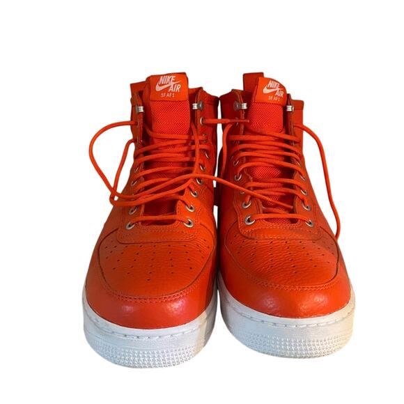 Nike Air Force 1 Team Orange Special Forces Mid Rare Sneaker Mens Size 12 - Picture 3 of 6
